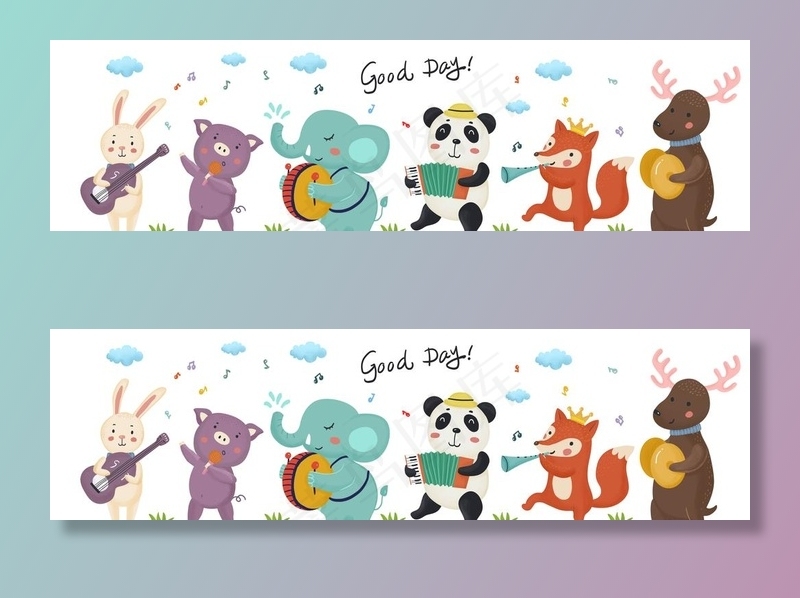 动物图片(17671X5384(DPI:300))psd模版下载