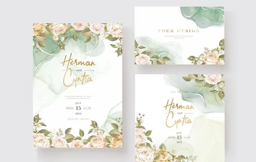 小清新邀请函 图片