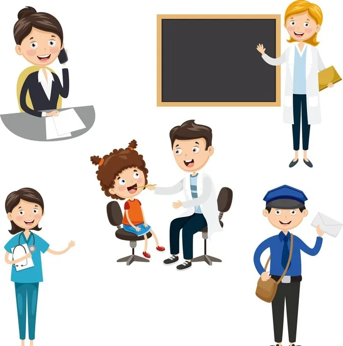 卡通医生图片ai矢量模版下载