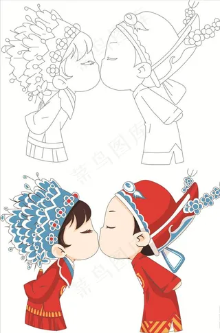 结婚 新郎新娘图片