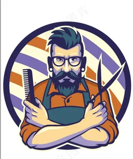 理发师矢量图图片