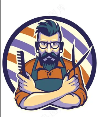 理发师矢量图图片