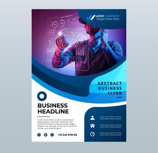 抽象蓝色科技海报图片