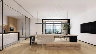 工装办公空间效果图图片