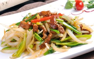 双葱爆牛肉丝图片