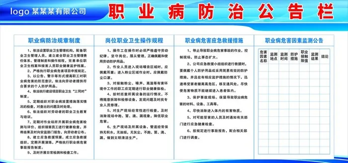 职业卫生公告栏图片cdr矢量模版下载