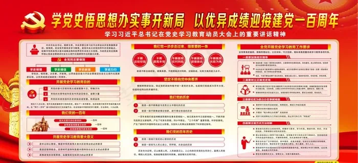 学党史  党建图片psd模版下载