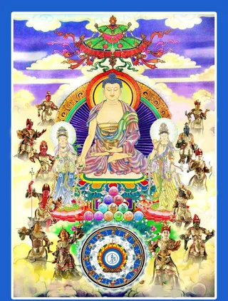 药师佛 日月光二菩萨 十二药叉图片