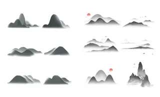 水墨山图片