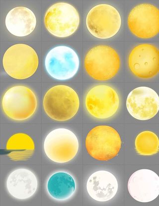 矢量彩色卡通中秋节月亮图片