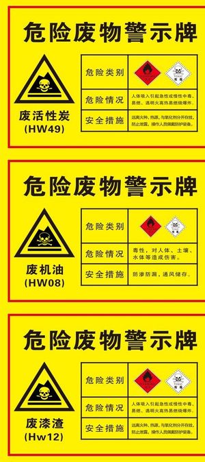 危险废物警示牌图片