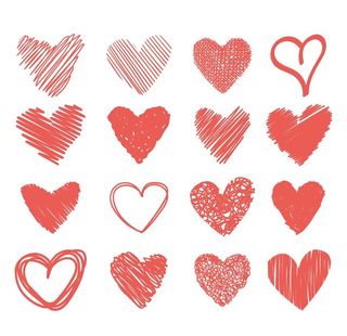 矢量手绘爱心公益图形图片