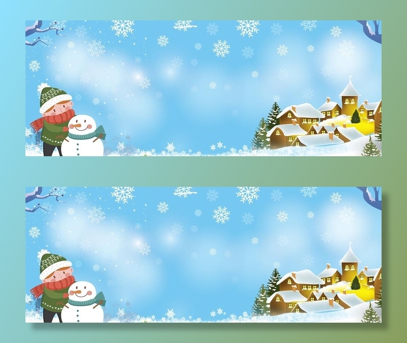 冬天海报背景图片