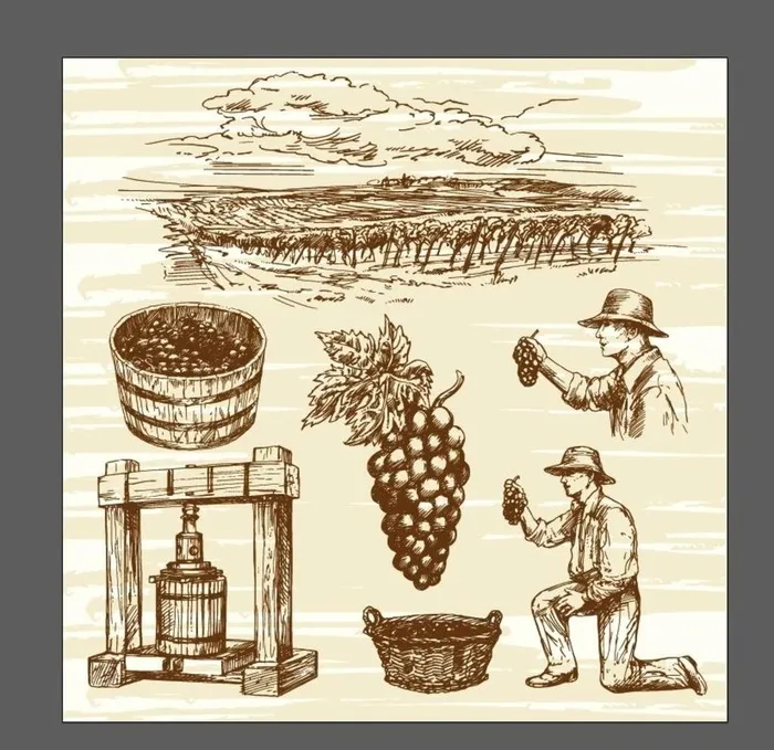 复古红酒素材图片