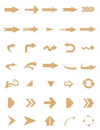 卡通箭头图标指示标志方向图片