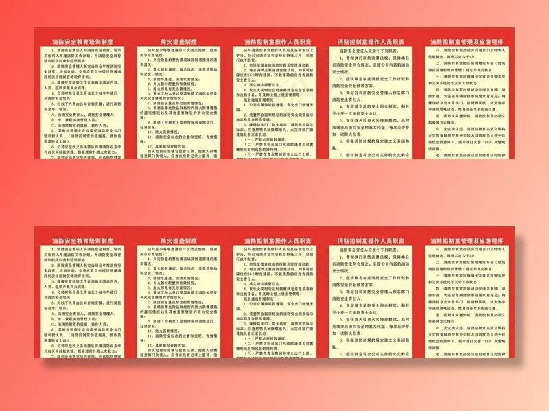 消防制度牌图片