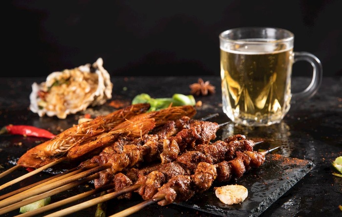 夜市夜宵美食烧烤涮串海鲜图片