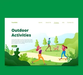 户外运动人物登陆页图片