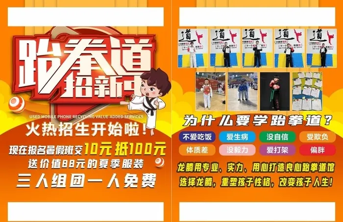 跆拳道 彩页 图片cdr矢量模版下载