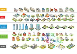 2.5d建筑ai素材文件图片