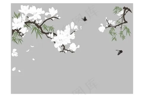 玉兰花 对角花图片