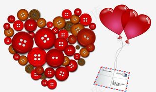 心形纽扣 心形气球图片