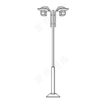 路灯线稿图片