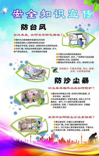 安全知识 防台风 防沙尘暴图片