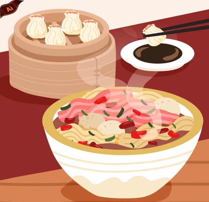 烧麦面条图片