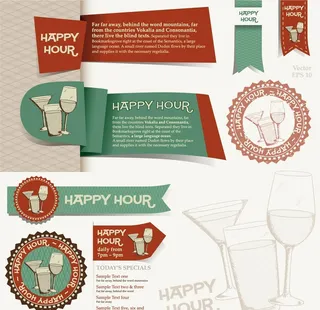 菜单餐厅标签图片