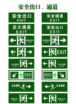 安全出口牌图片