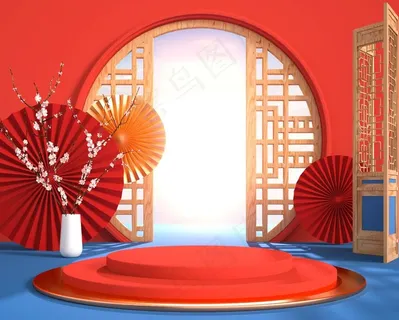 c4d模型格式psd格式中国风图片