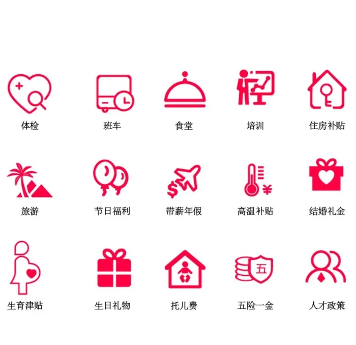 薪酬福利图标图片ai矢量模版下载