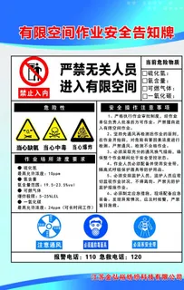 有限空间告知牌图片