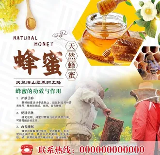蜂蜜 展板 海报图片