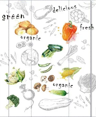 超市手绘蔬果海报图片