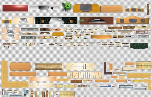 彩色平面家具         图片