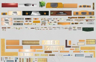 彩色平面家具         图片