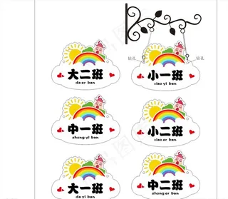 幼儿园班级牌图片