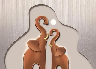 大象装饰画图片