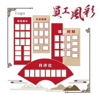 员工风采展示墙图片