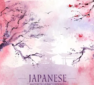 日本水彩背景日本水彩背景图片
