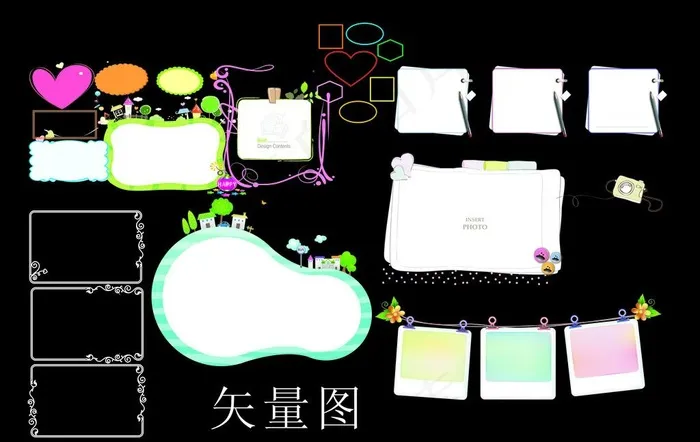 放照片的边框图片cdr矢量模版下载