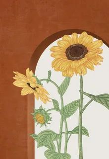 手绘向日葵挂画图片 手绘向日葵挂画图片