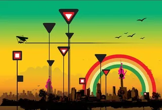 傍晚的艺术海报图片