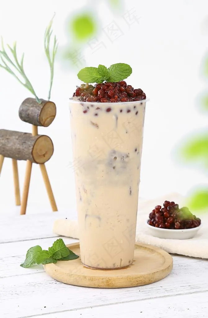 红豆奶茶图片