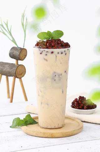 红豆奶茶图片