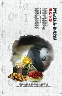 养发海报  中药调养 边框图片