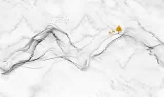 抽象烟雾山水电视背景墙图片