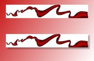 红飘带AI矢量图图片